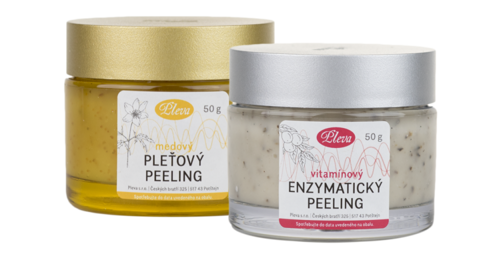 Skin peeling with honey, Peeling with enzymes and vitamins, Pleva