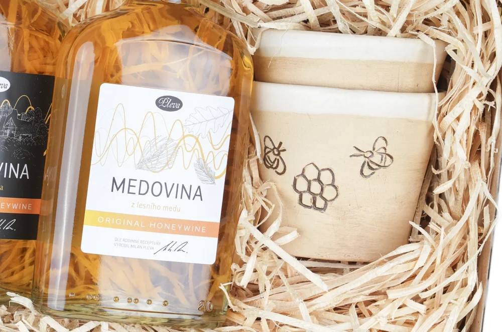 dárková sada medovin Vnitřní pohlazení pro dva, Pleva