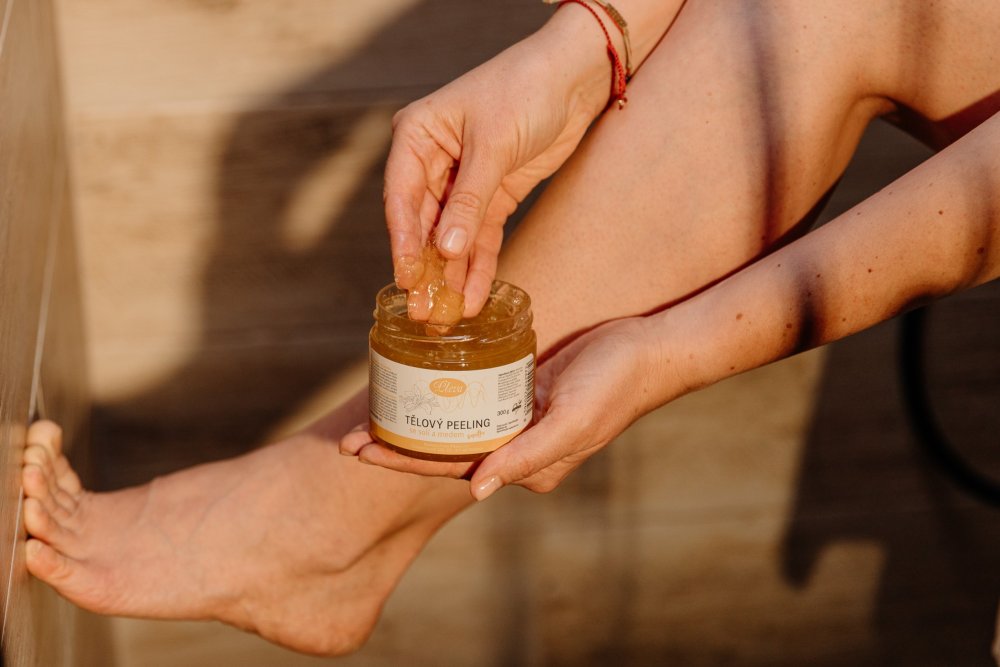 Tělový peeling se solí a medem - vanilka