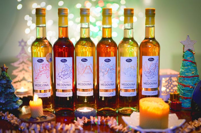 Vánoční degustační výběr medovin Pleva
