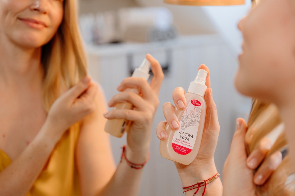 Vlasová voda s mateří kašičkou a malinovým fermentem, Pleva