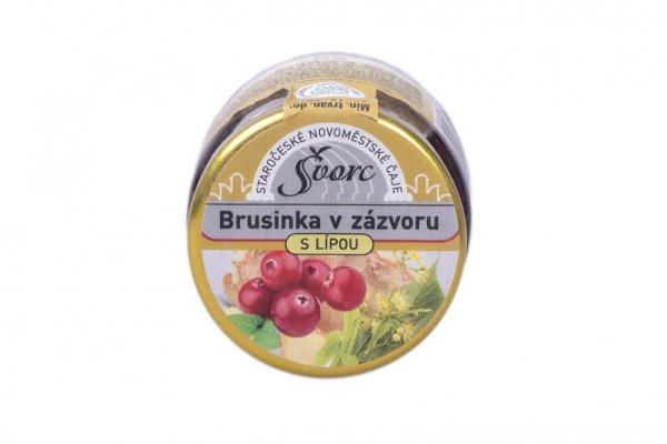 Brusinka v zázvoru - pro rychlou přípravu teplého i studeného čaje
