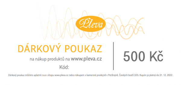 Gift Voucher – electronic - Gift voucher value: 500 Kč