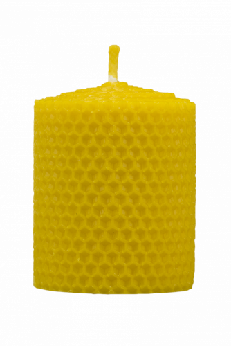 Beeswax candle, Hand rolled - width 60mm, pack of 4 pcs - Height of candle: 67 mm