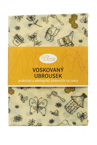 Voskovaný ubrousek - Včelí svět Hanky Plevové, různé velikosti - Velikost voskovaného ubrousku: 30x30 cm