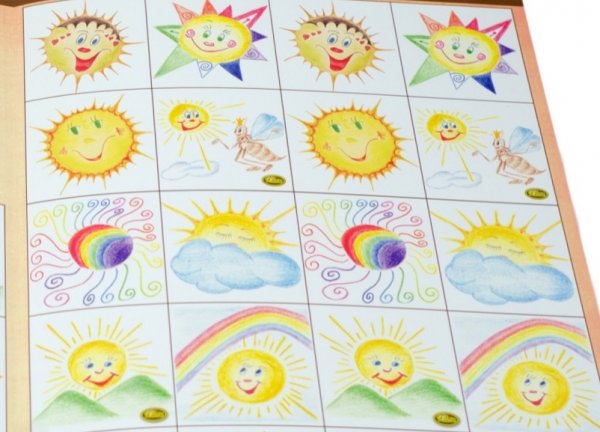Das Memo-Spiel, Zeichnungen von Hana Foff Plevová - Zeichnung: Sonnen