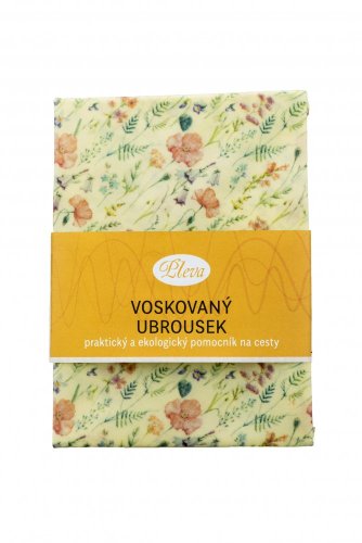 Bienenwachstuch 30x30, verschiedene Muster - Farbe: Wiesenblumen mit Insekten