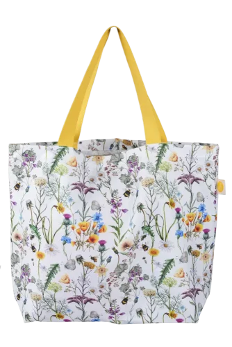 Waschbare Tasche aus robustem Material, verschiedene Muster - Muster: Blau-weiße Zickzack-Streifen