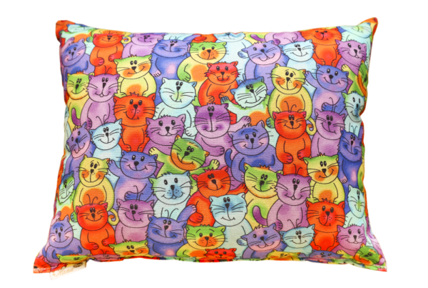 Children's premium herbal pillow large - Pattern: D05 Barevné kočky