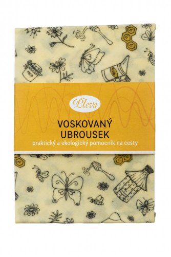 Voskovaný ubrousek - Včelí svět Hanky Plevové - Velikost voskovaného ubrousku: Set 2 ks: 30 x 30 cm + 38 x 38 cm