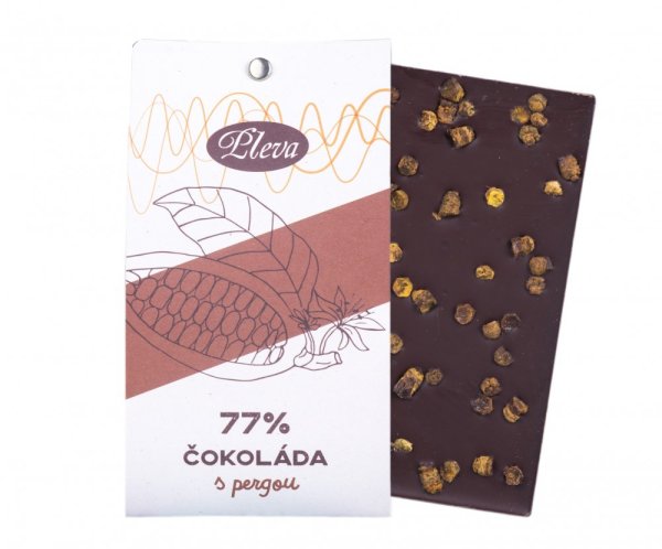 Hořká čokoláda s pergou 77% - Hmotnost: 50 g