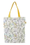 Cotton shopping bag, various patterns - Pattern: Dark bee design