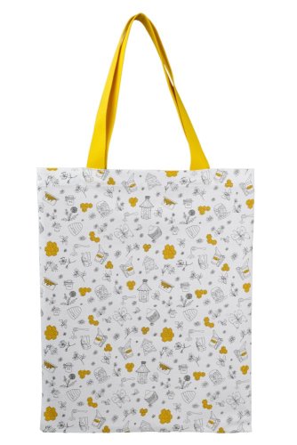 Cotton shopping bag, various patterns - Pattern: Meadow