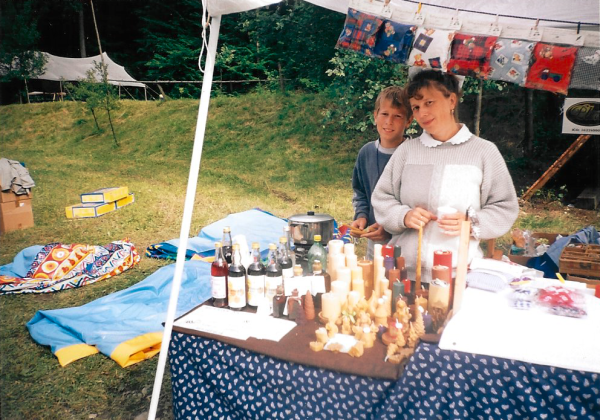Hanka and Martin in Rožnov pod Radhoštěm, 2000