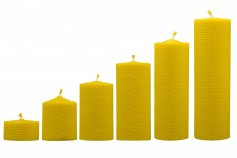 Beeswax candle, Hand rolled - width 70mm