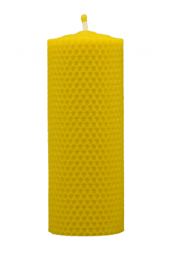 Svíčka ze včelího vosku Pleva, šíře 60mm, balení po 4ks, různé výšky - Výška svíčky: 100 mm