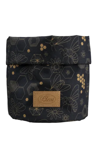 Fabric Cosmetic Organizer Bag, various patterns - Pattern: Dark bee design