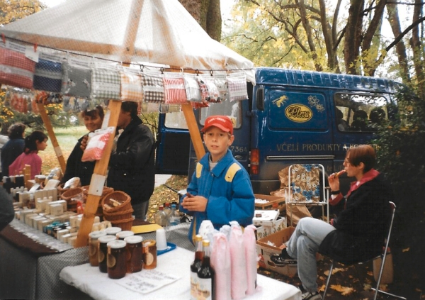 Martin Pleva at Kvítek exhibition in Kopidlno, 1995