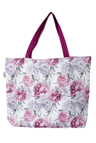 Waschbare Tasche aus robustem Material, verschiedene Muster - Muster: Blau-weiße Zickzack-Streifen