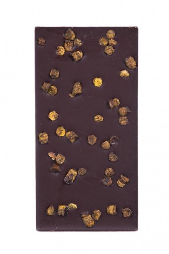 Dark chocolate with Perga pollen 77% - Weight: 4 g