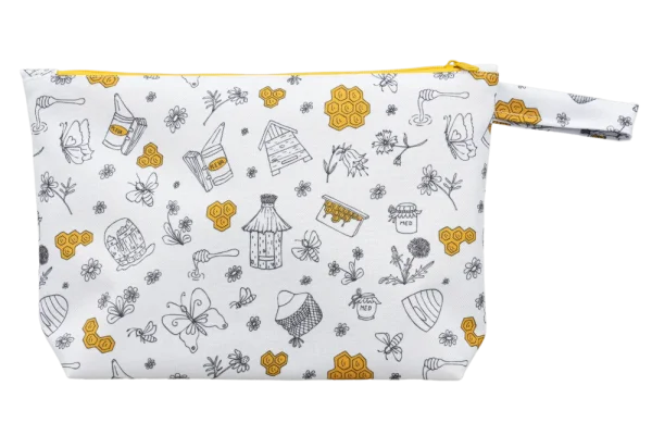 Children's natural cosmetics in a pouch, various patterns - Pattern: Bee design by Hana Foff Plevová