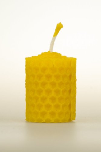 Svíčka ze včelího vosku Pleva, šíře 30mm, výška 33mm