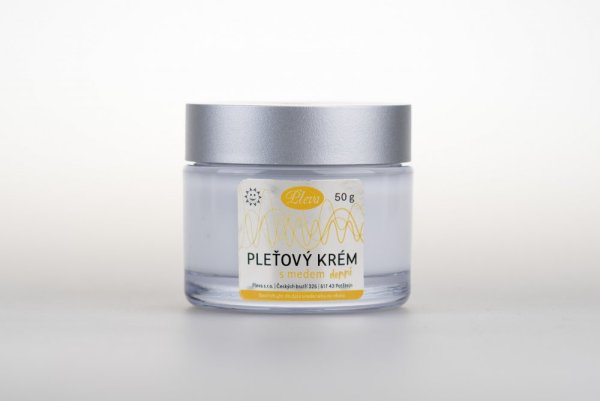 Pleťový krém s medem denní - Hmotnost: 120 g sklo