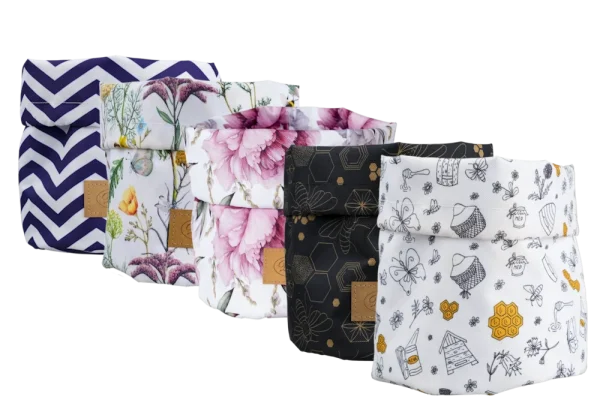 Fabric Cosmetic Organizer Bag, various patterns - Pattern: Meadow