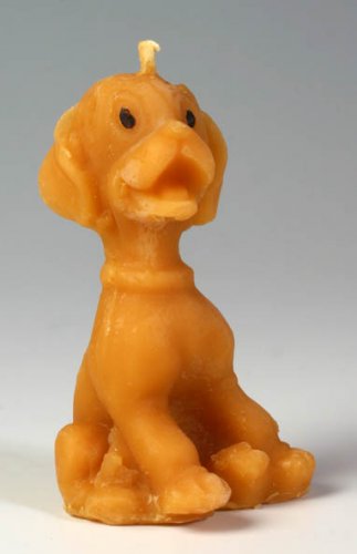 Beeswax candle, Hand Poured - Dog