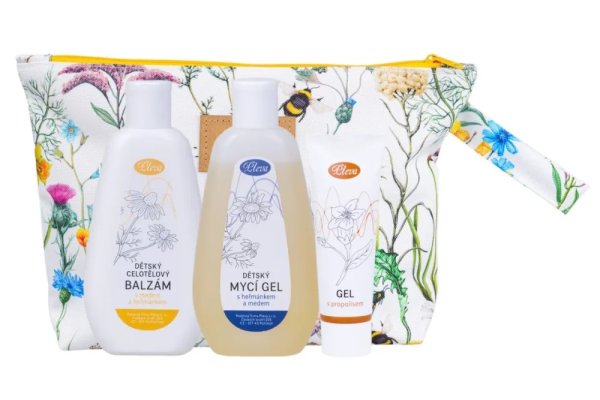 Dětská přírodní kosmetika v taštičce, různé vzory - Vzor: Tmavý včelí motiv