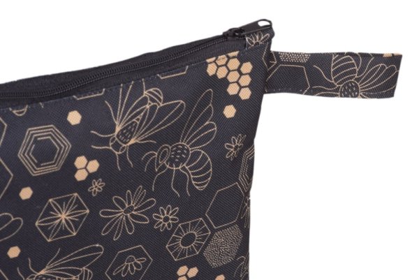 Cosmetic Bag, various patterns - Pattern: Dark bee design