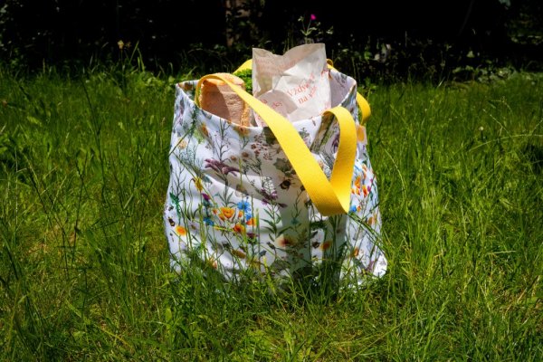 Washable bag made of durable material, various patterns - Pattern: Blue and white zigzag stripes