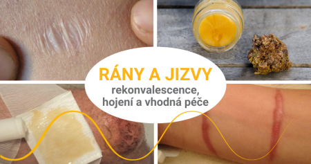 Péče o rány a čerstvé jizvy po úrazu, zranění či operaci