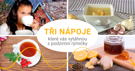 Tři nápoje, které vás vytáhnou z podzimní rýmičky