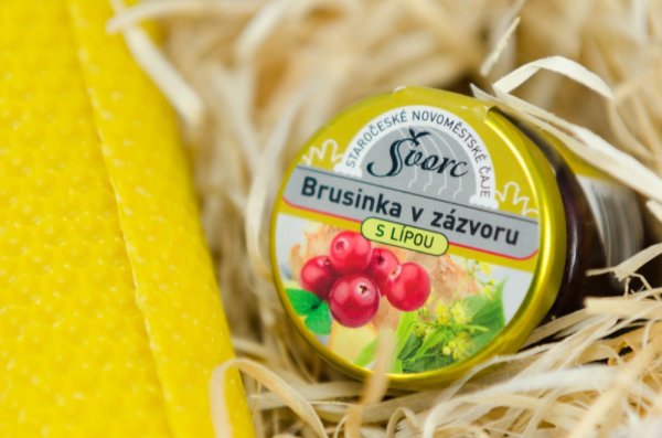 Brusinka v zázvoru - pro rychlou přípravu teplého i studeného čaje