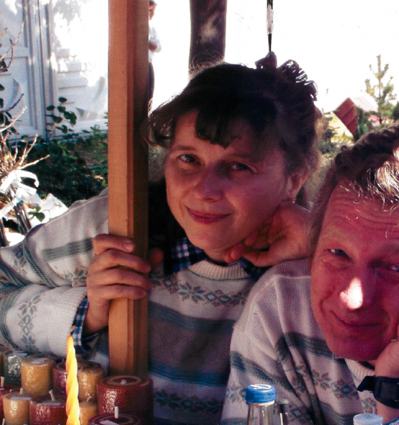 Hanka and Milan at the Garden of Bohemia exhibition, 2003