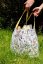 Washable bag made of durable material, various patterns - Pattern: Blue and white zigzag stripes