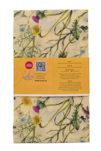 Beeswax-wraps 38x38, various patterns - colour: minimalist flowers