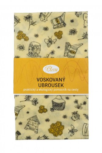 Voskovaný ubrousek - Včelí svět Hanky Plevové, různé velikosti - Velikost voskovaného ubrousku: 30x30 cm