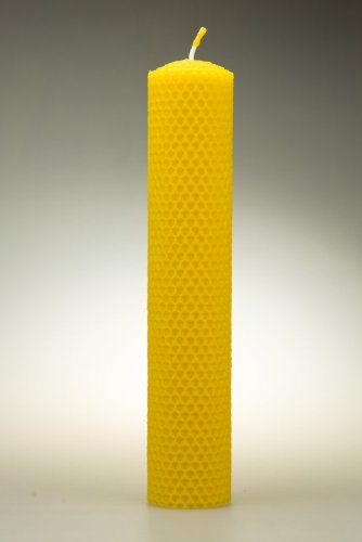Svíčka ze včelího vosku Pleva, šíře 40 mm, výška 200 mm