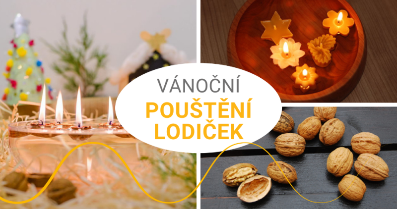 Vánoční zvyk - pouštění plovoucích svíček (lodiček)