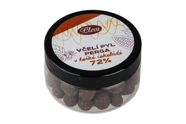 Včelí pyl perga v 72% hořké čokoládě
