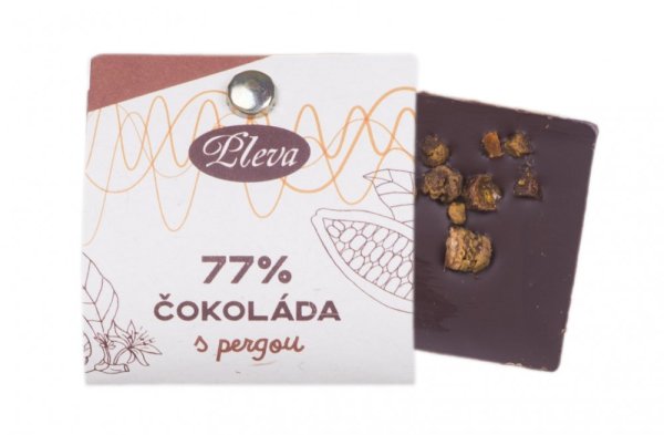 Hořká čokoláda s pergou 77% - Hmotnost: 50 g