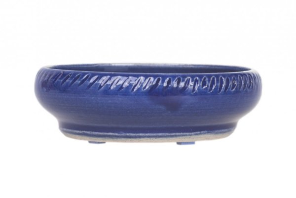 Ceramic candle holder - dark blue bowl