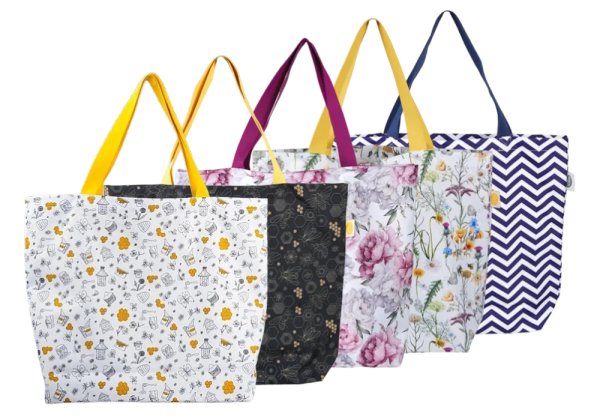 Washable bag made of durable material, various patterns - Pattern: Meadow