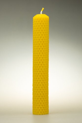 Svíčka ze včelího vosku Pleva, šíře 30mm výška 167mm