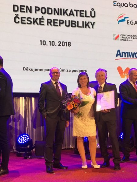 Hanka and Milan Pleva are receiving the award for Family Business of the Year 2018