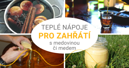 Teplé nápoje s medovinou pro zahřátí a domácí vaječný koňak s medem