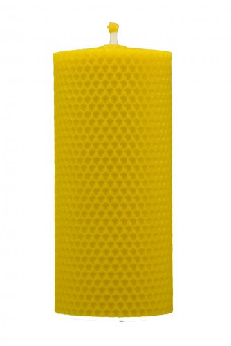 Svíčka ze včelího vosku Pleva, šíře 70mm, různé výšky - Výška svíčky: 167 mm