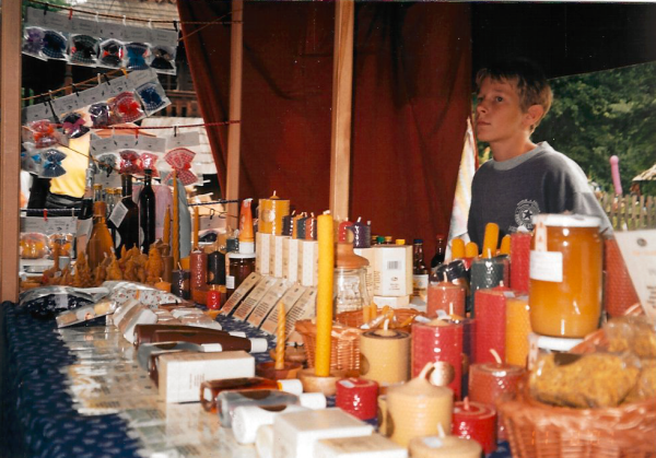 Martin in the open-air museum in Rožnov pod Radhoštěm, 2001